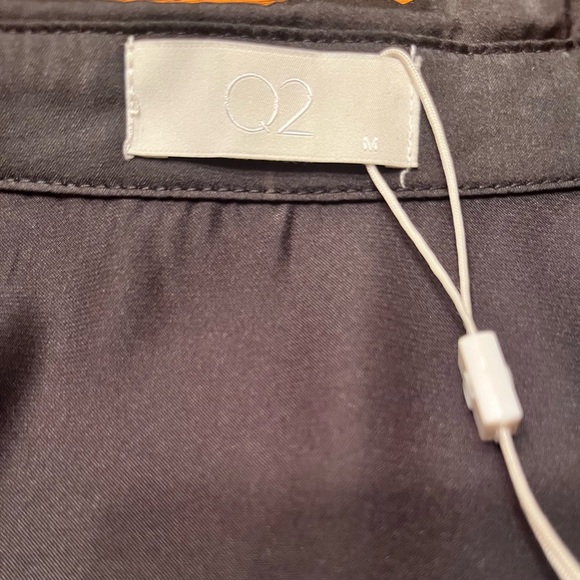 Q2 Black Button Down Long Sleeve Shirt Dress Size M - Picture 9 of 11